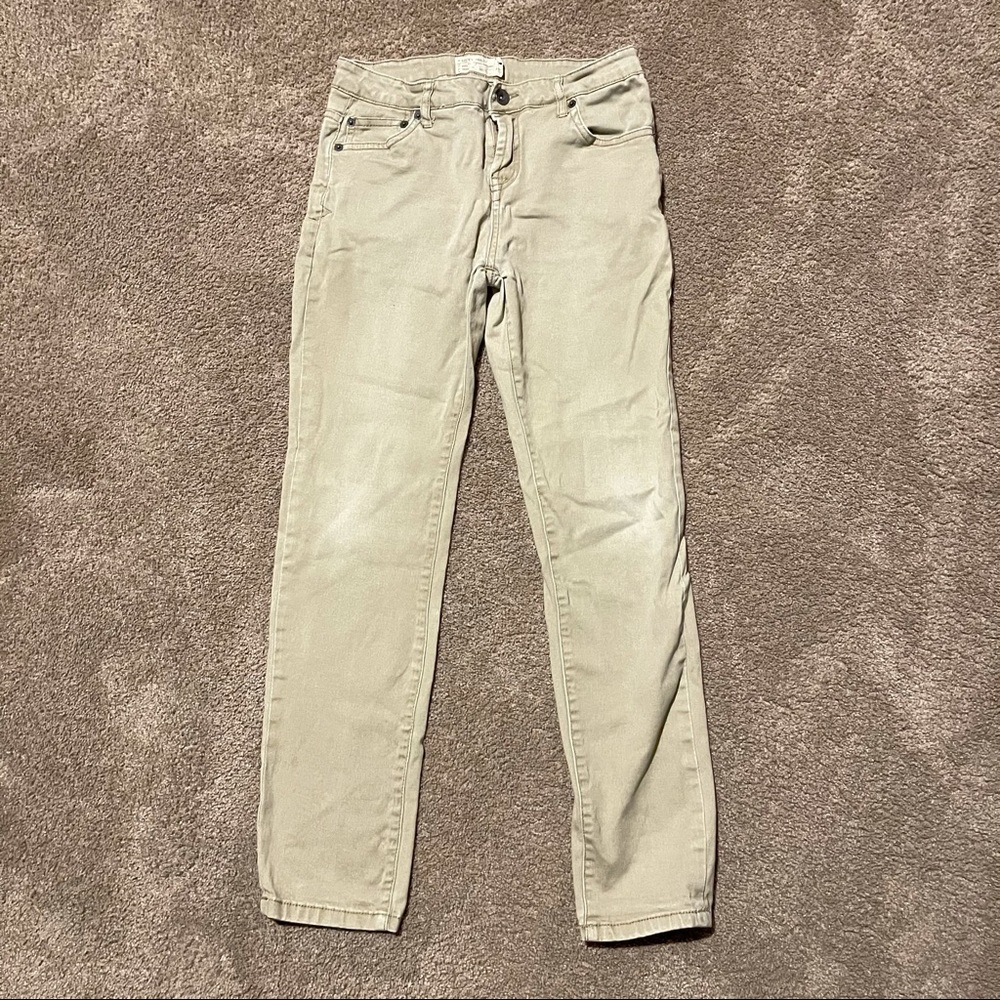 Lucky Brand Girls Size 14 Tan Khaki Skinny Jeans